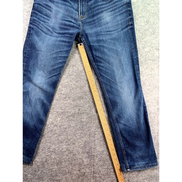 Hudson Men's 34‎ Relaxed Sartor Skinny Zip Fly Stretch Jeans Dark Wash - Picture 4 of 7